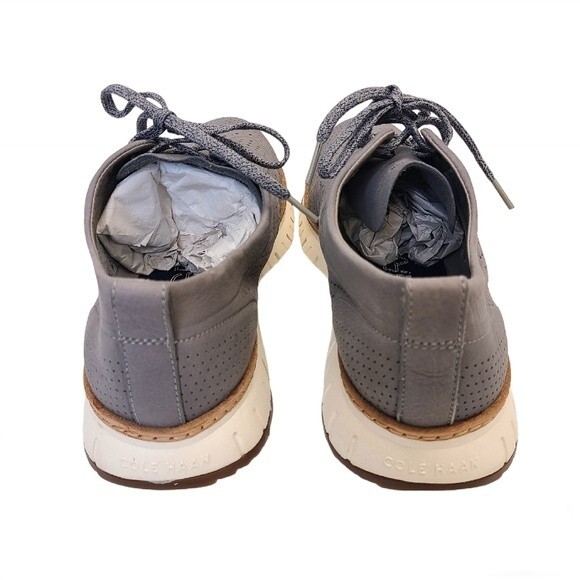 Cole Haan ZEROGRAND Perforated Oxford Marine Grey Nubuck Mens Size 11 - Picture 5 of 16